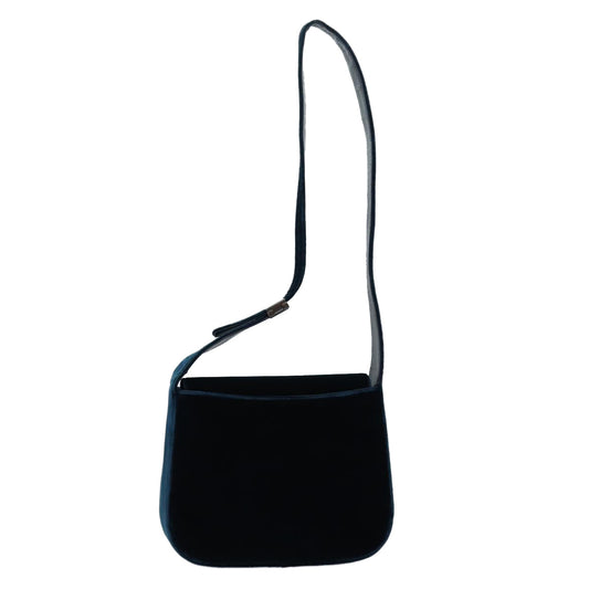 PRADA Shoulder Bag Suede Navy  73414