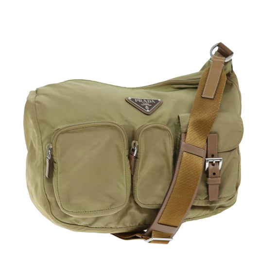 PRADA Shoulder Bag Nylon Beige  73449