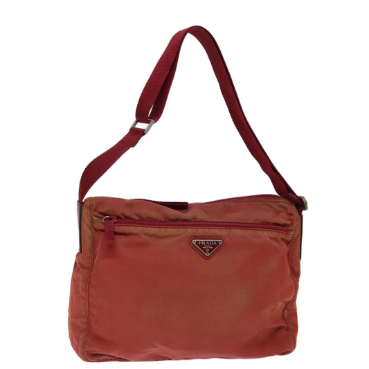 PRADA Shoulder Bag Nylon Red  73454