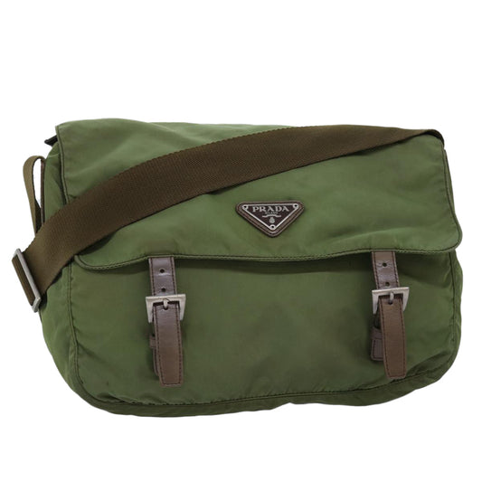 PRADA Shoulder Bag Nylon Khaki  73457