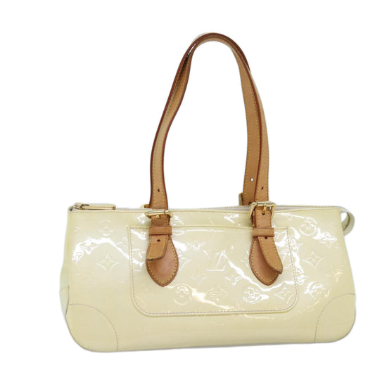 LOUIS VUITTON Monogram Vernis Rosewood Avenue Hand Bag Perle M93508 73462