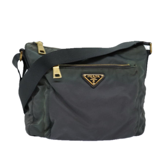 PRADA Shoulder Bag Nylon Khaki  73601