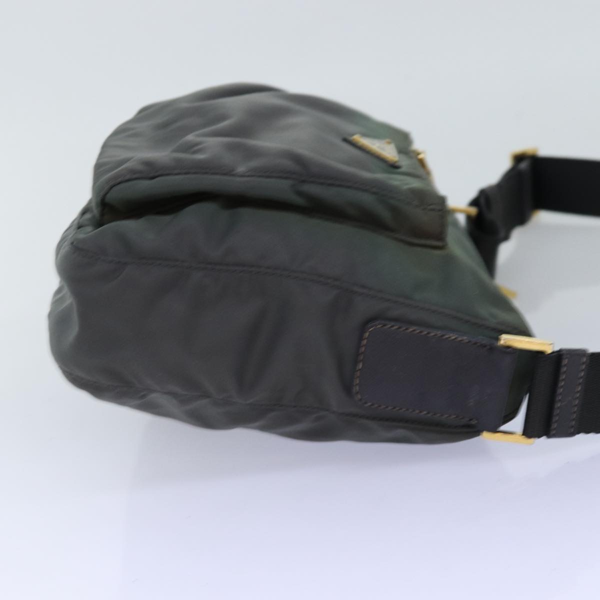 PRADA Shoulder Bag Nylon Khaki  73601