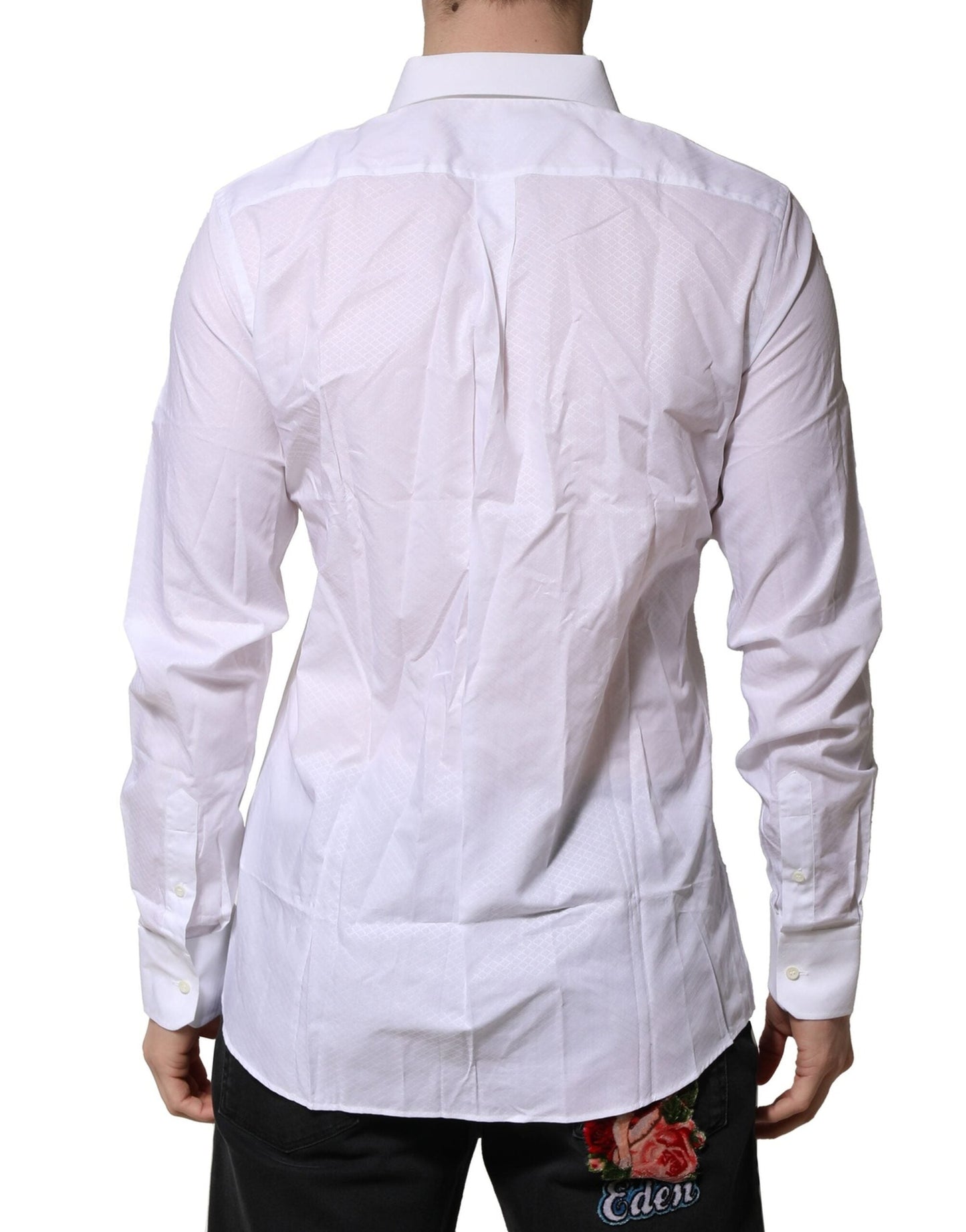 Dolce & Gabbana White MARTINI Long Sleeves Men Formal Men's Shirt