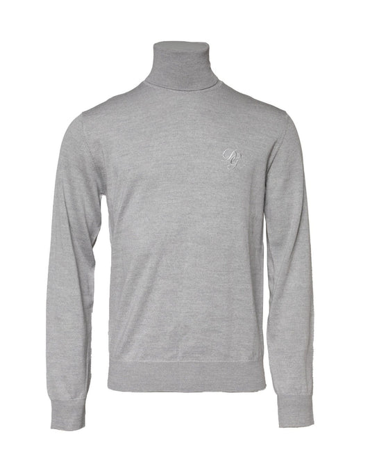 Dolce & Gabbana Gray Long Sleeve Turtleneck Pullover Men's Sweater ()