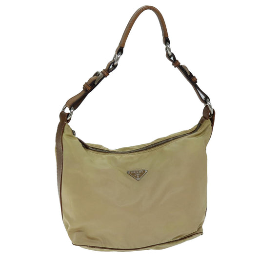 PRADA Shoulder Bag Nylon Beige  73602
