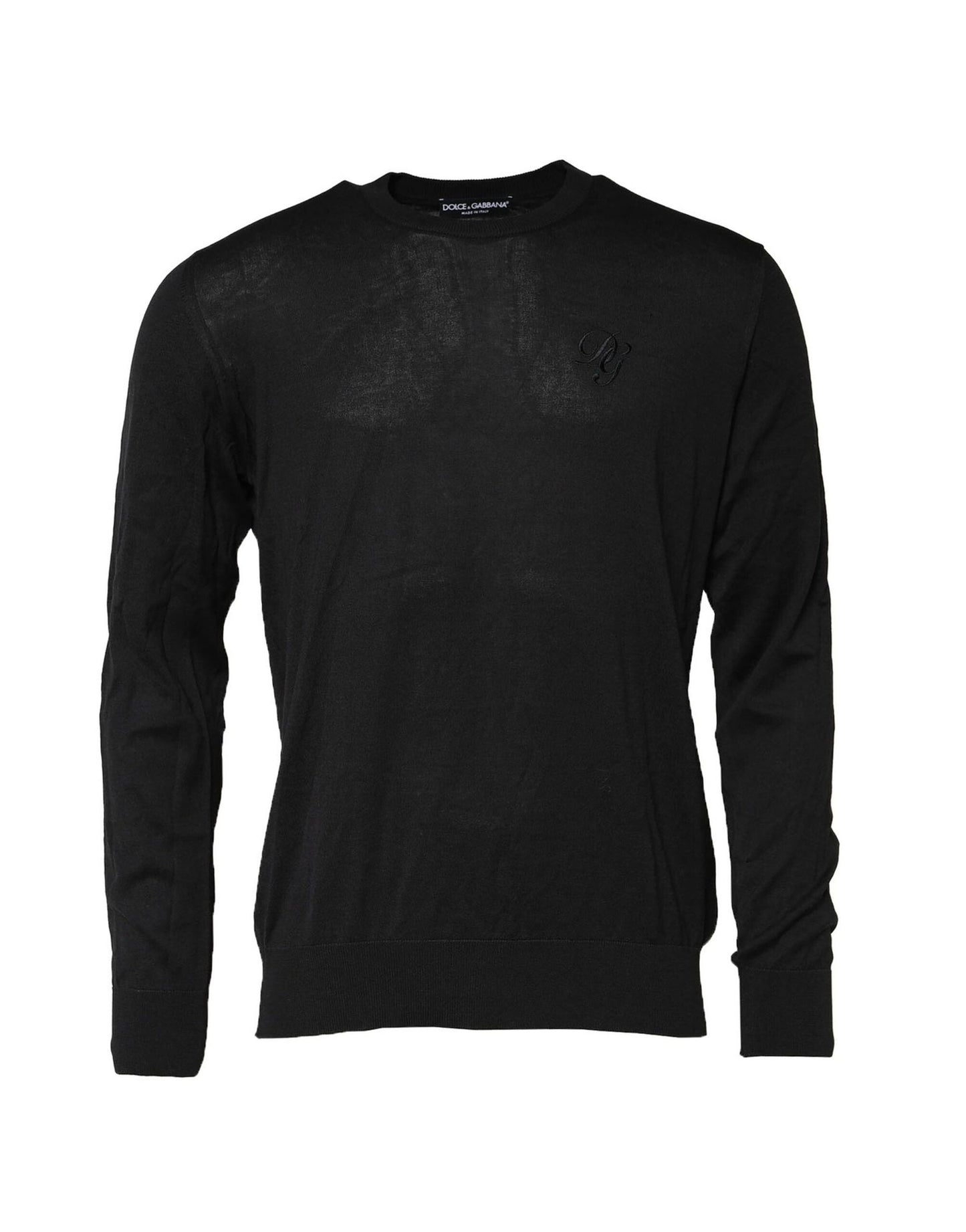 Dolce & Gabbana Black Cotton DG Logo Men Sweatshirt Men's Sweater ()