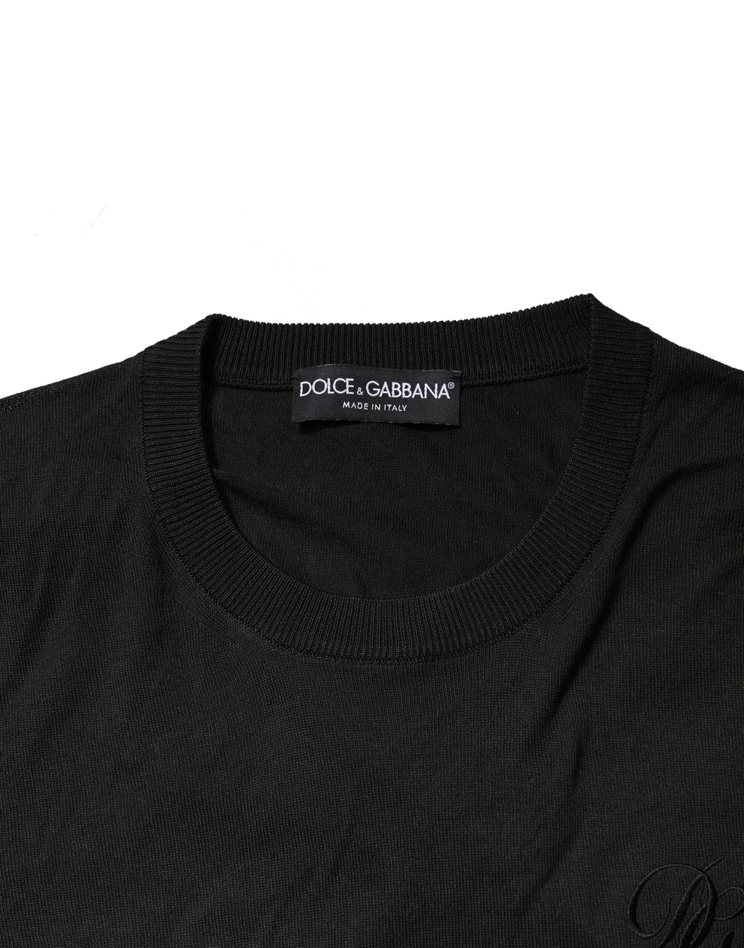 Dolce & Gabbana Black Cotton DG Logo Men Sweatshirt Men's Sweater ()