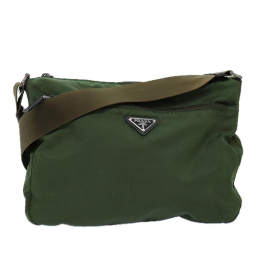 PRADA Shoulder Bag Nylon Khaki  73603