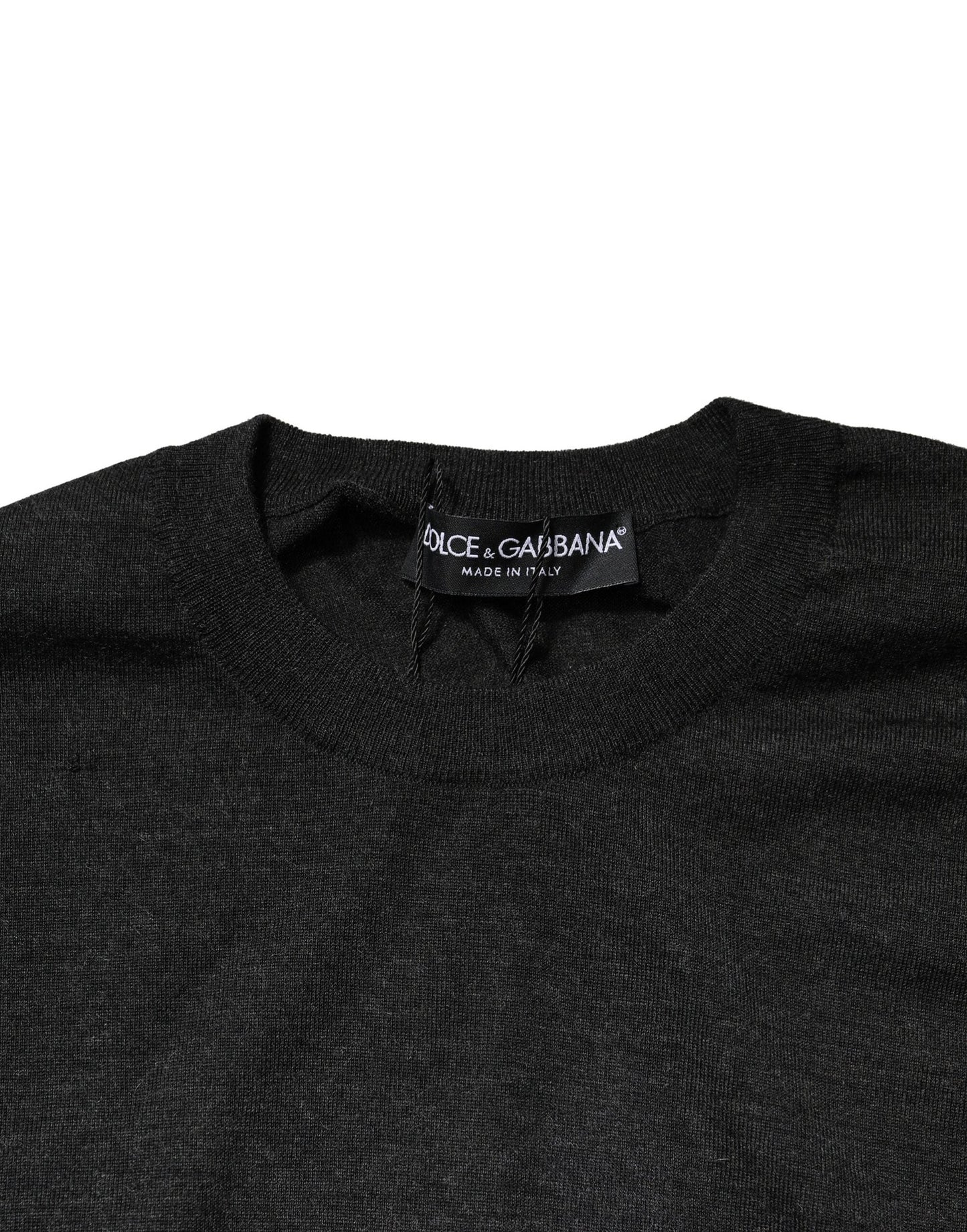 Dolce & Gabbana Gray Long Sleeve Crew Neck Pullover Men's Sweater ()