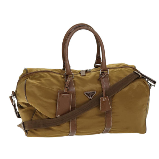 PRADA Boston Bag Nylon 2way Brown  73604