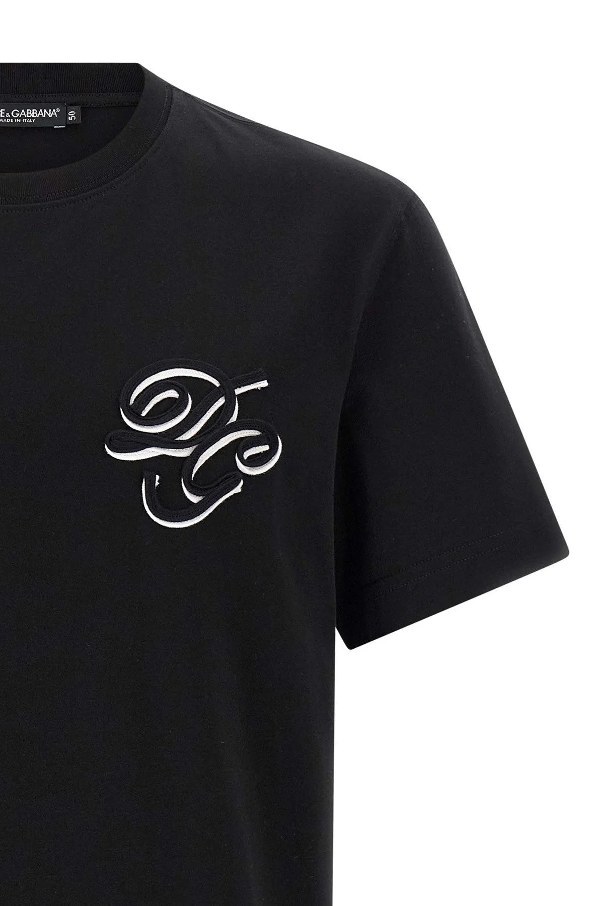 Dolce & Gabbana Men Double Embroidery T-Shirt