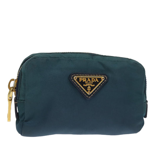 PRADA Pouch Nylon Green  73862