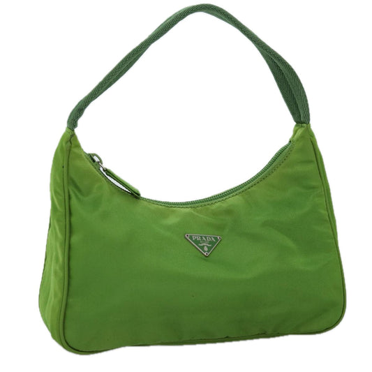 PRADA Hand Bag Nylon Green  73870
