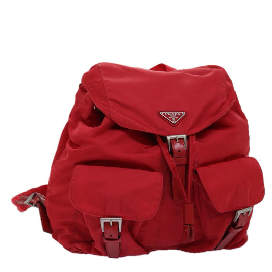 PRADA Backpack Nylon Red  73874