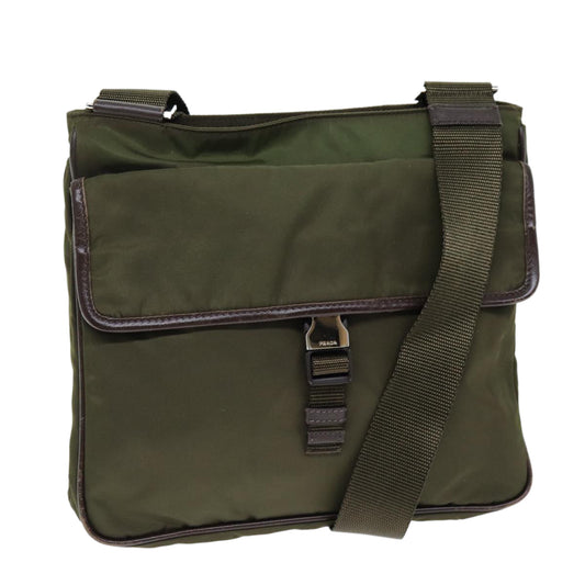 PRADA Shoulder Bag Nylon Khaki  73884