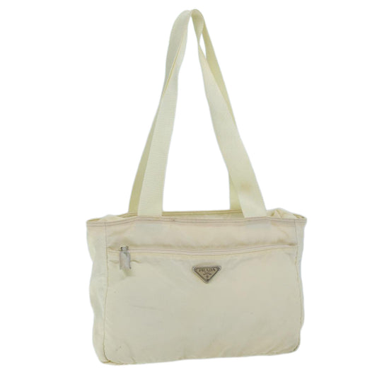 PRADA Shoulder Bag Nylon Cream  73885