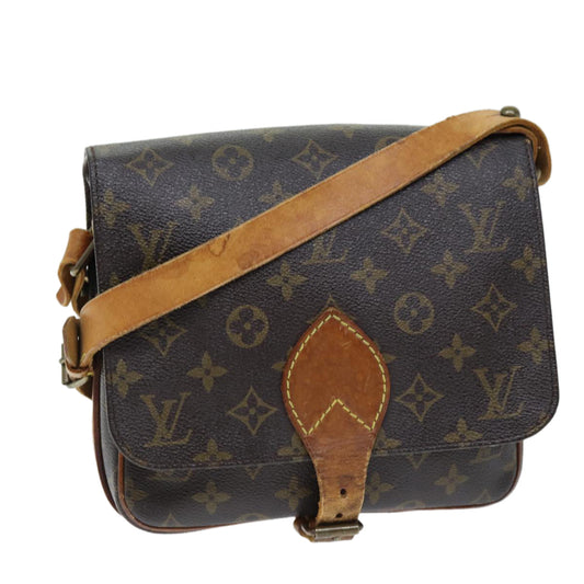 LOUIS VUITTON Monogram Cartouchiere MM Shoulder Bag M51253 LV 73936