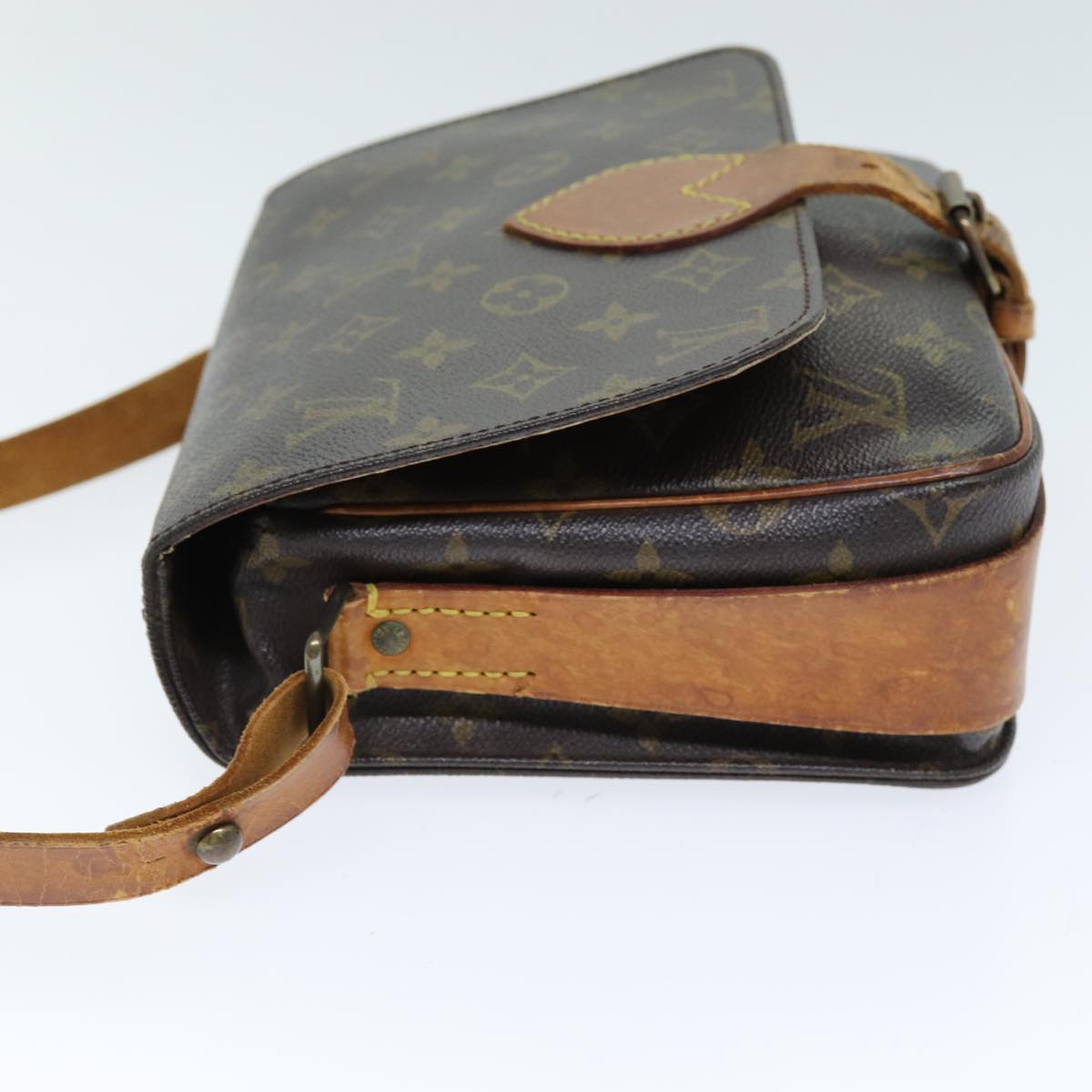 LOUIS VUITTON Monogram Cartouchiere MM Shoulder Bag M51253 LV 73936