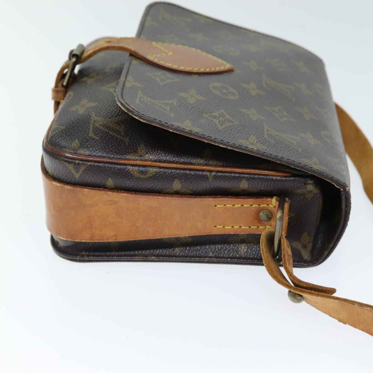 LOUIS VUITTON Monogram Cartouchiere MM Shoulder Bag M51253 LV 73936