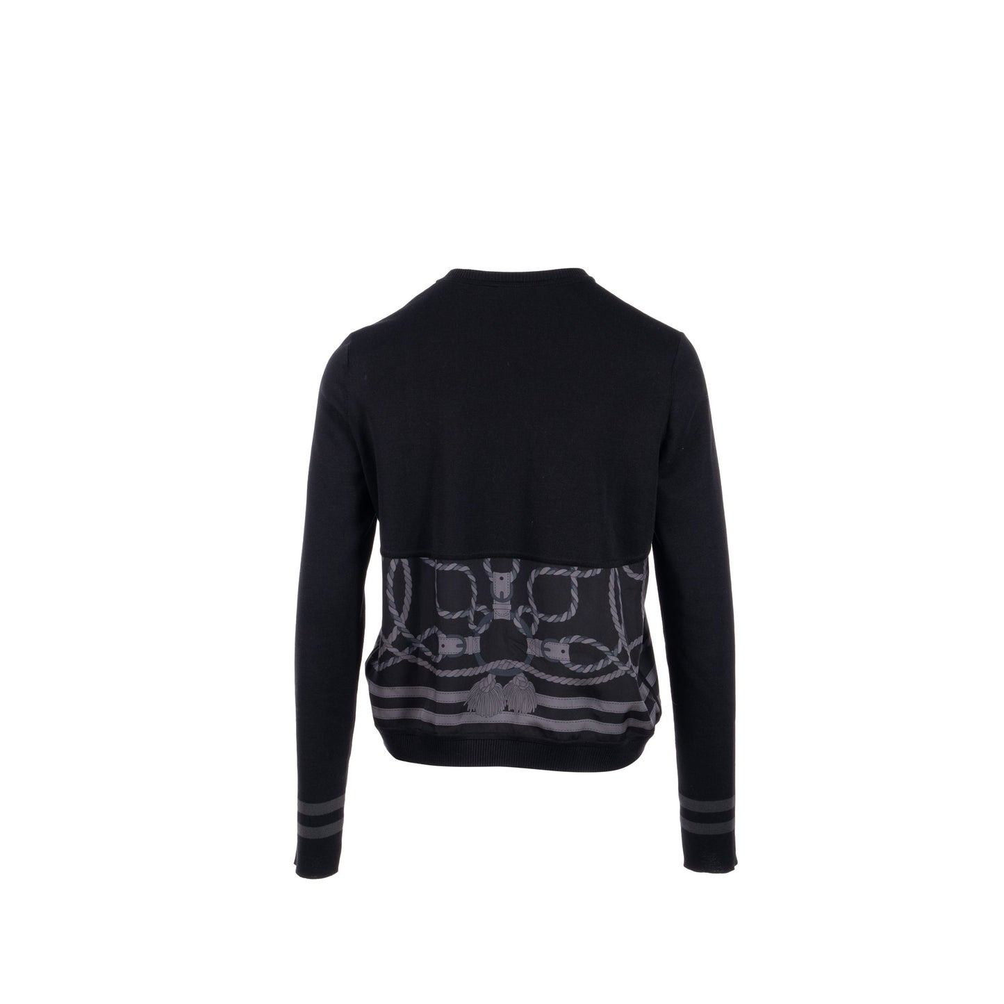 Hermes Size 38 Cardigan Zippe Twillaine Silk/Cotton Noir