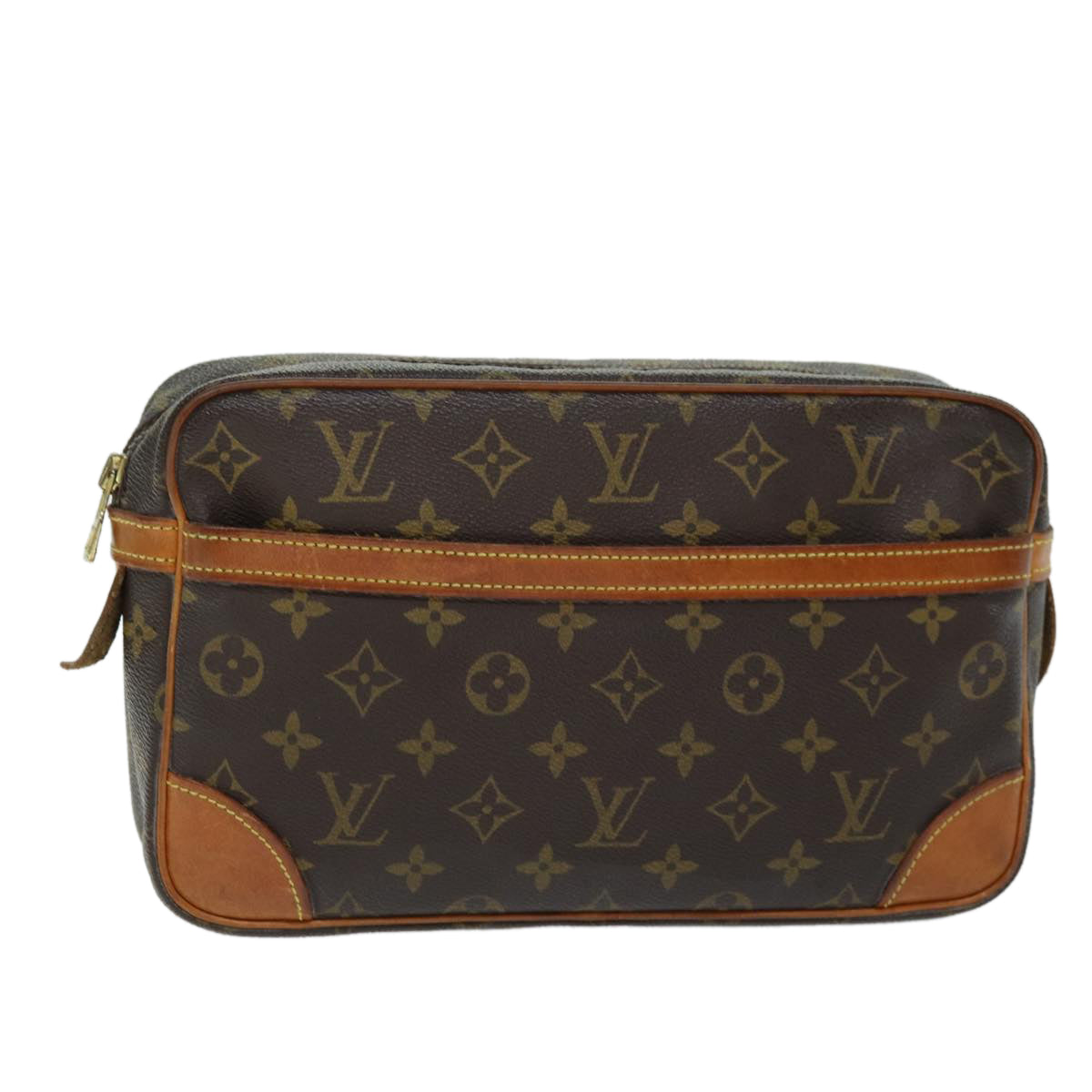 LOUIS VUITTON Monogram Compiegne 28 Clutch Bag M51845 LV 74064