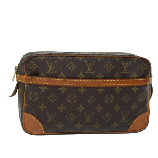 LOUIS VUITTON Monogram Compiegne 28 Clutch Bag M51845 LV 74064