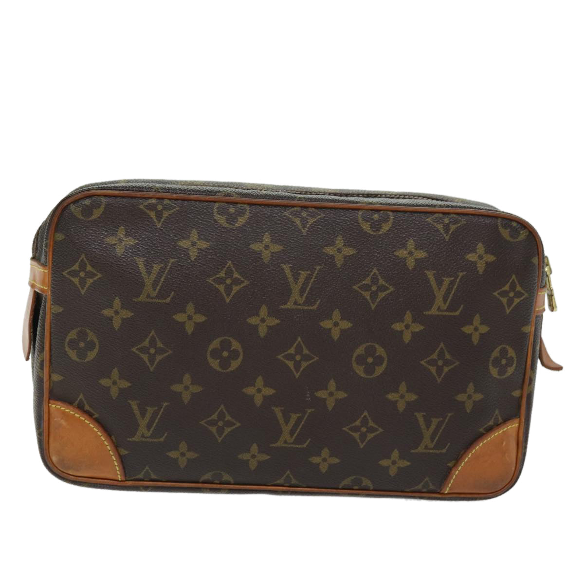 LOUIS VUITTON Monogram Compiegne 28 Clutch Bag M51845 LV 74064