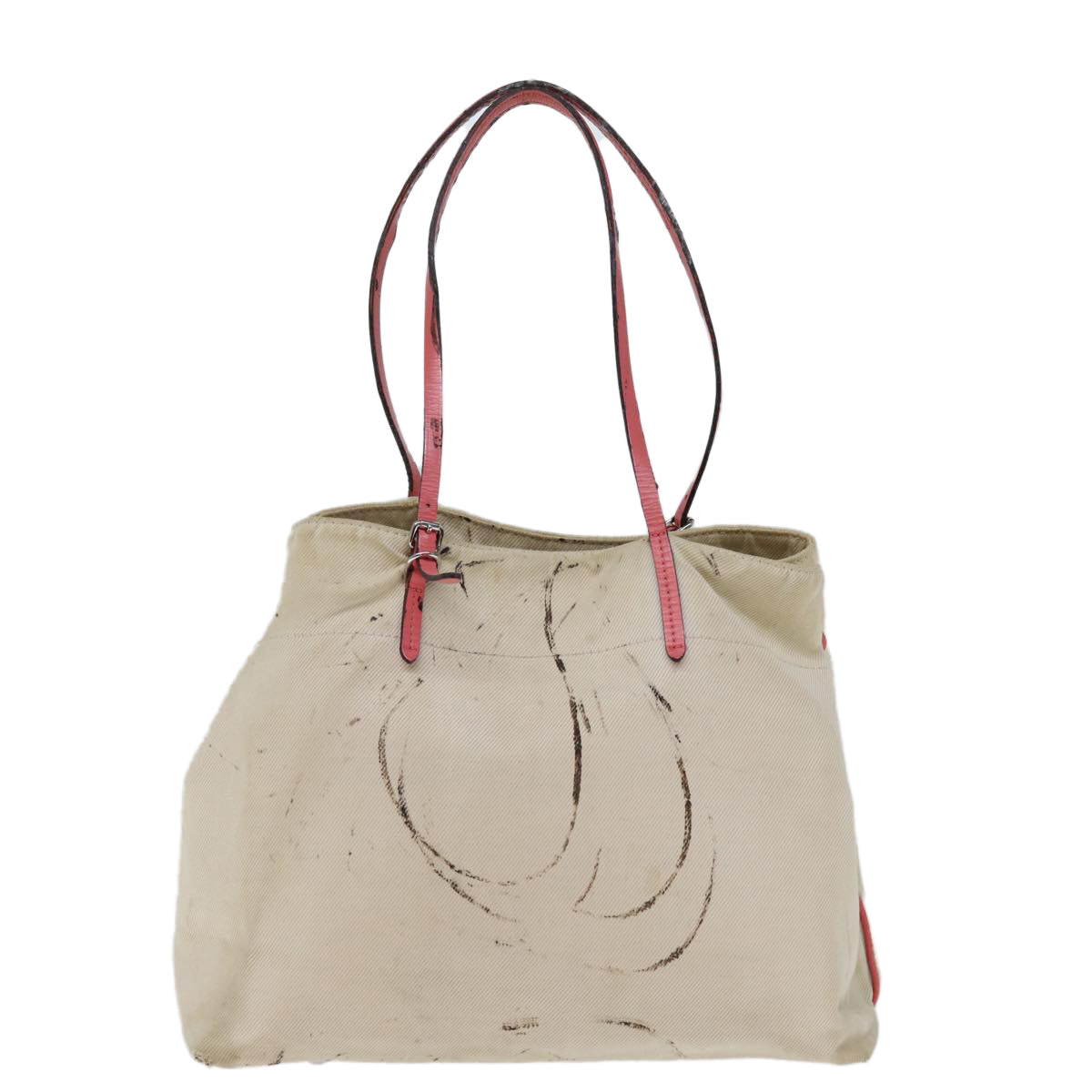LOUIS VUITTON Cabas MM Tote Bag Canvas Pink Coraille M94502 LV 74101