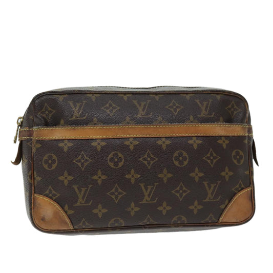 LOUIS VUITTON Monogram Compiegne 28 Clutch Bag M51845 LV 74113