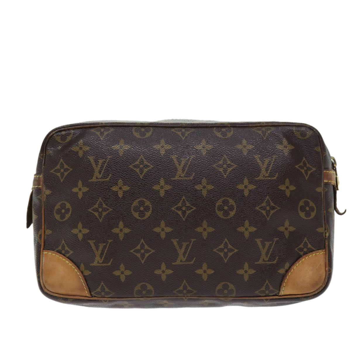 LOUIS VUITTON Monogram Compiegne 28 Clutch Bag M51845 LV 74113