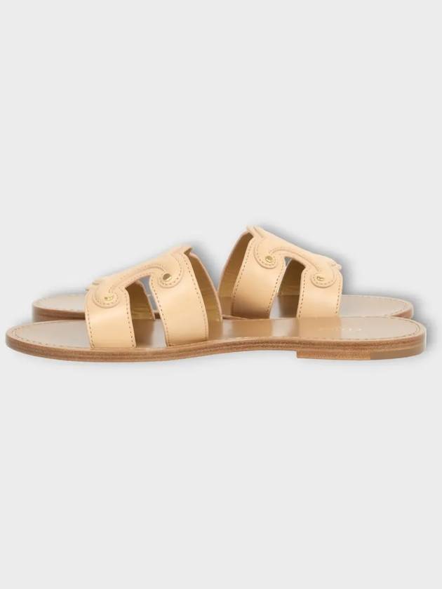 CELINE Triomphe Calfskin Mule Nude