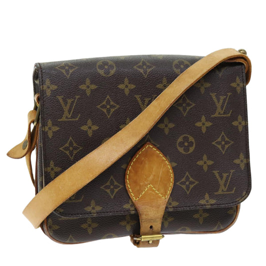 LOUIS VUITTON Monogram Cartouchiere MM Shoulder Bag M51253 LV 74129