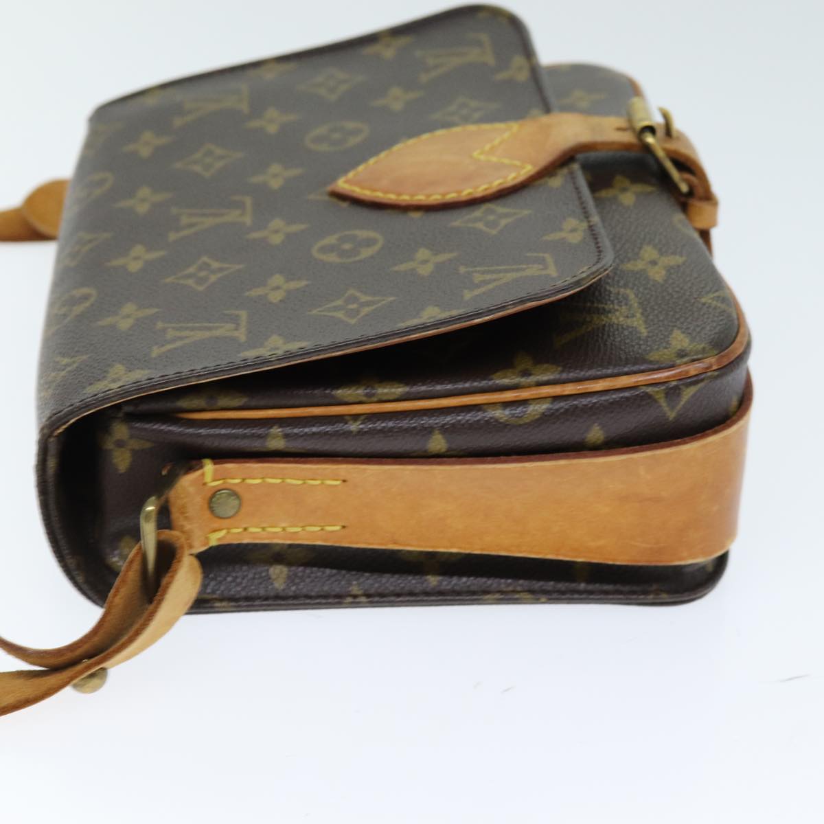 LOUIS VUITTON Monogram Cartouchiere MM Shoulder Bag M51253 LV 74129