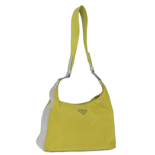 PRADA Shoulder Bag Nylon Yellow  74194