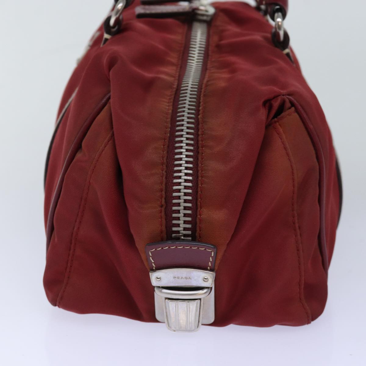 PRADA Hand Bag Nylon Bordeaux  74195