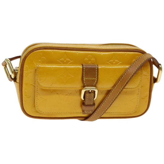 LOUIS VUITTON Monogram Vernis Christy MM Shoulder Bag Jaune M91108 LV 74268