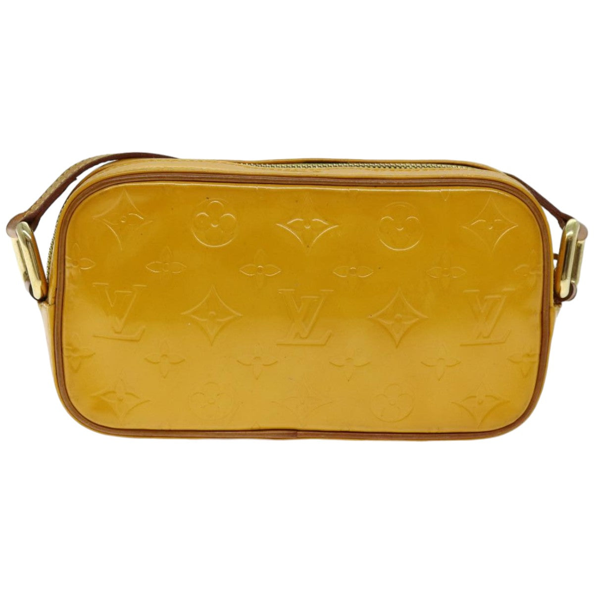 LOUIS VUITTON Monogram Vernis Christy MM Shoulder Bag Jaune M91108 LV 74268