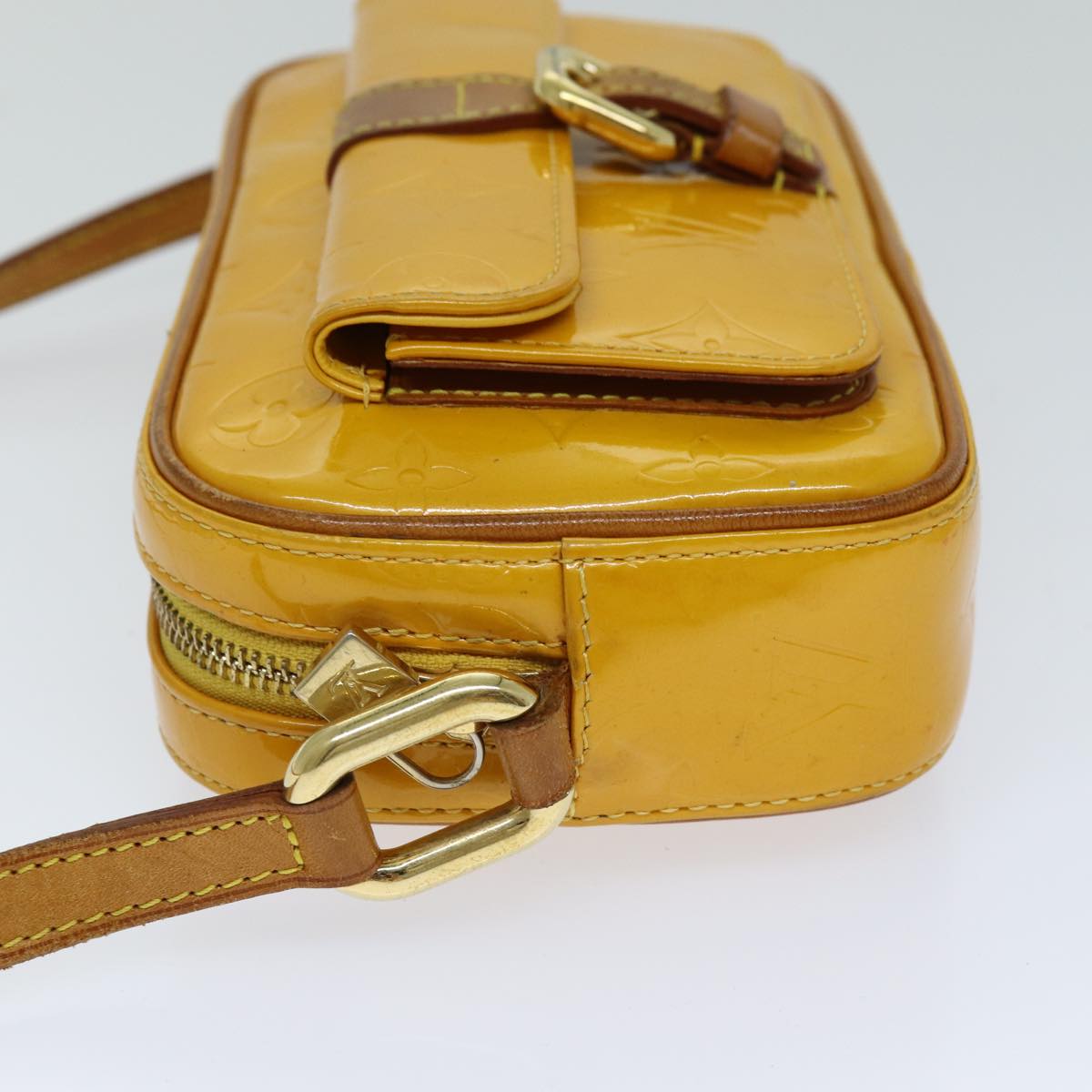 LOUIS VUITTON Monogram Vernis Christy MM Shoulder Bag Jaune M91108 LV 74268