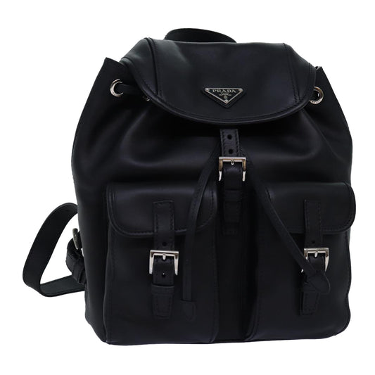 PRADA Backpack Leather Black  74278A