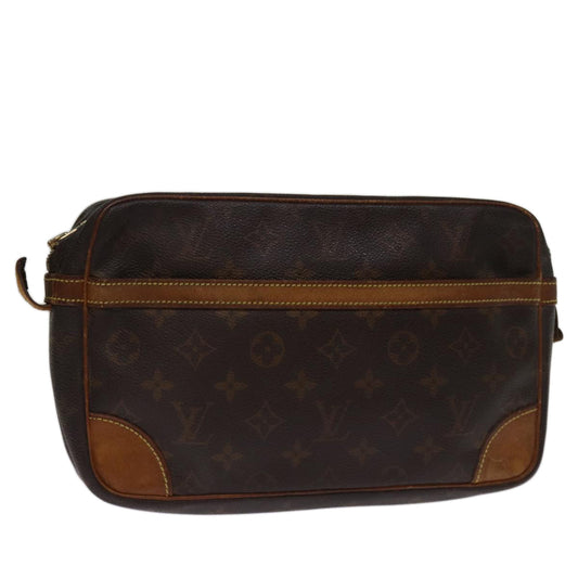 LOUIS VUITTON Monogram Compiegne 28 Clutch Bag M51845 LV 74301
