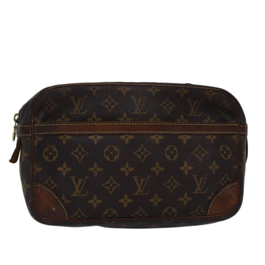 LOUIS VUITTON Monogram Compiegne 28 Clutch Bag M51845 LV 74303