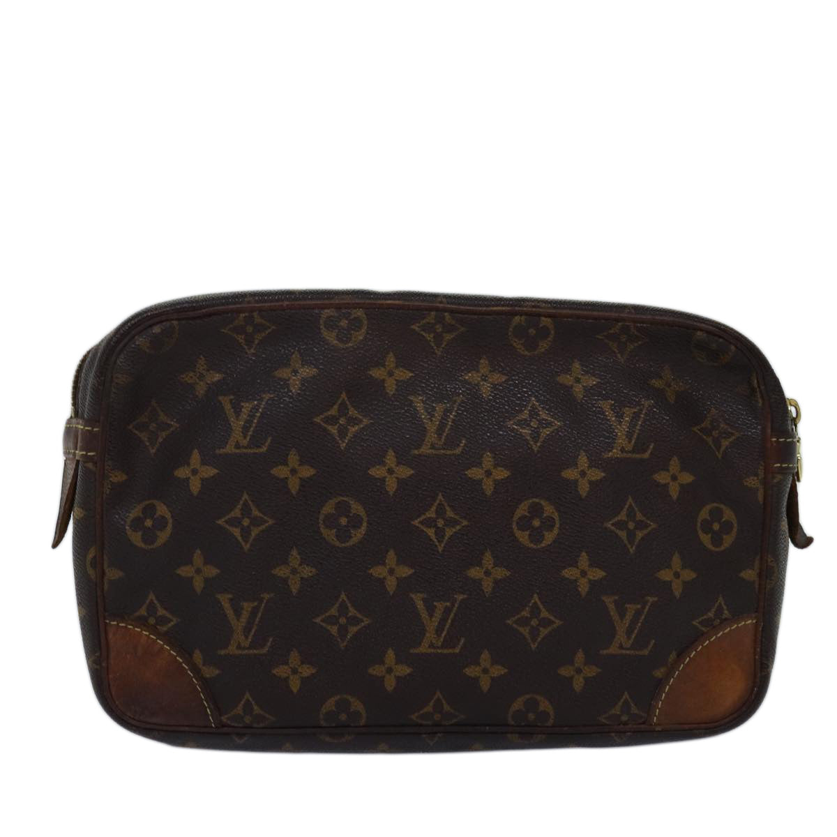 LOUIS VUITTON Monogram Compiegne 28 Clutch Bag M51845 LV 74303