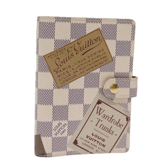 LOUIS VUITTON Damier Azur Agenda PM Day Cover Label Collection R21070 74325