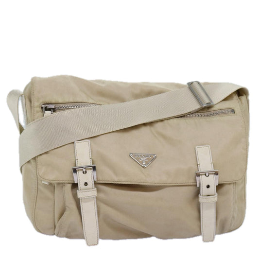 PRADA Shoulder Bag Nylon Beige  74401