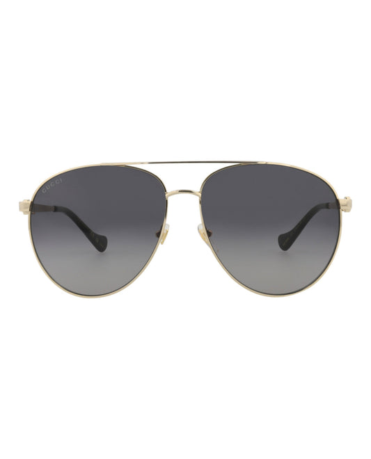 Aviator-Frame Metal Sunglasses