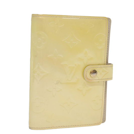 LOUIS VUITTON Vernis Agenda PM Day Planner Cover Perle R21010 LV 74414