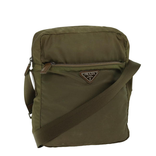 PRADA Shoulder Bag Nylon Khaki  74417