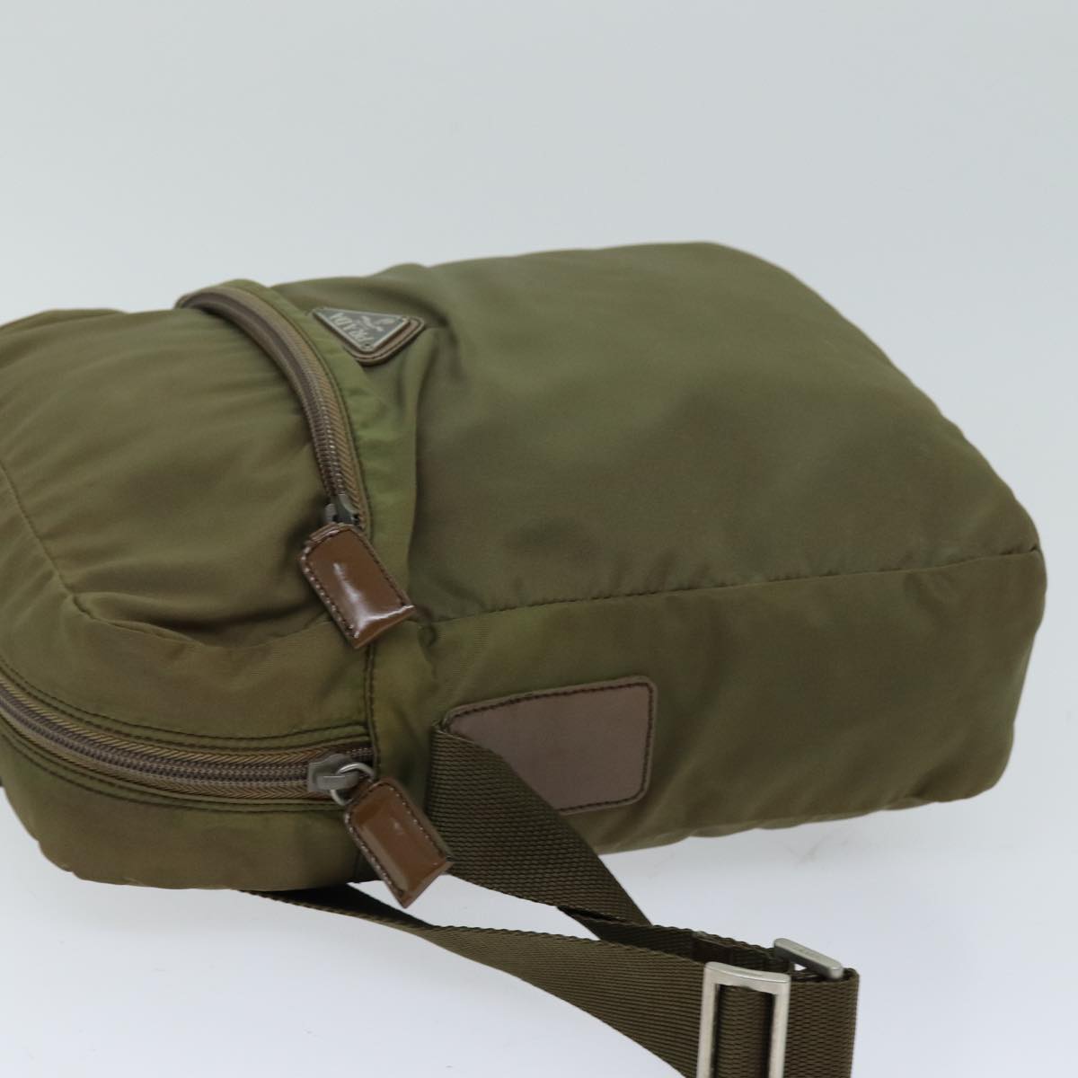 PRADA Shoulder Bag Nylon Khaki  74417