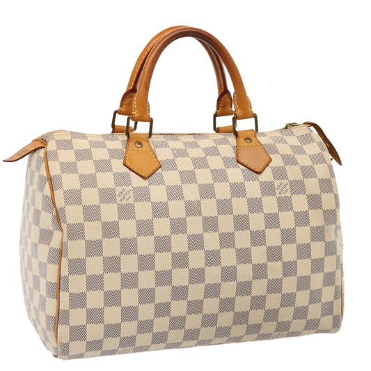 LOUIS VUITTON Damier Azur Speedy 30 Hand Bag N41533 LV 74433